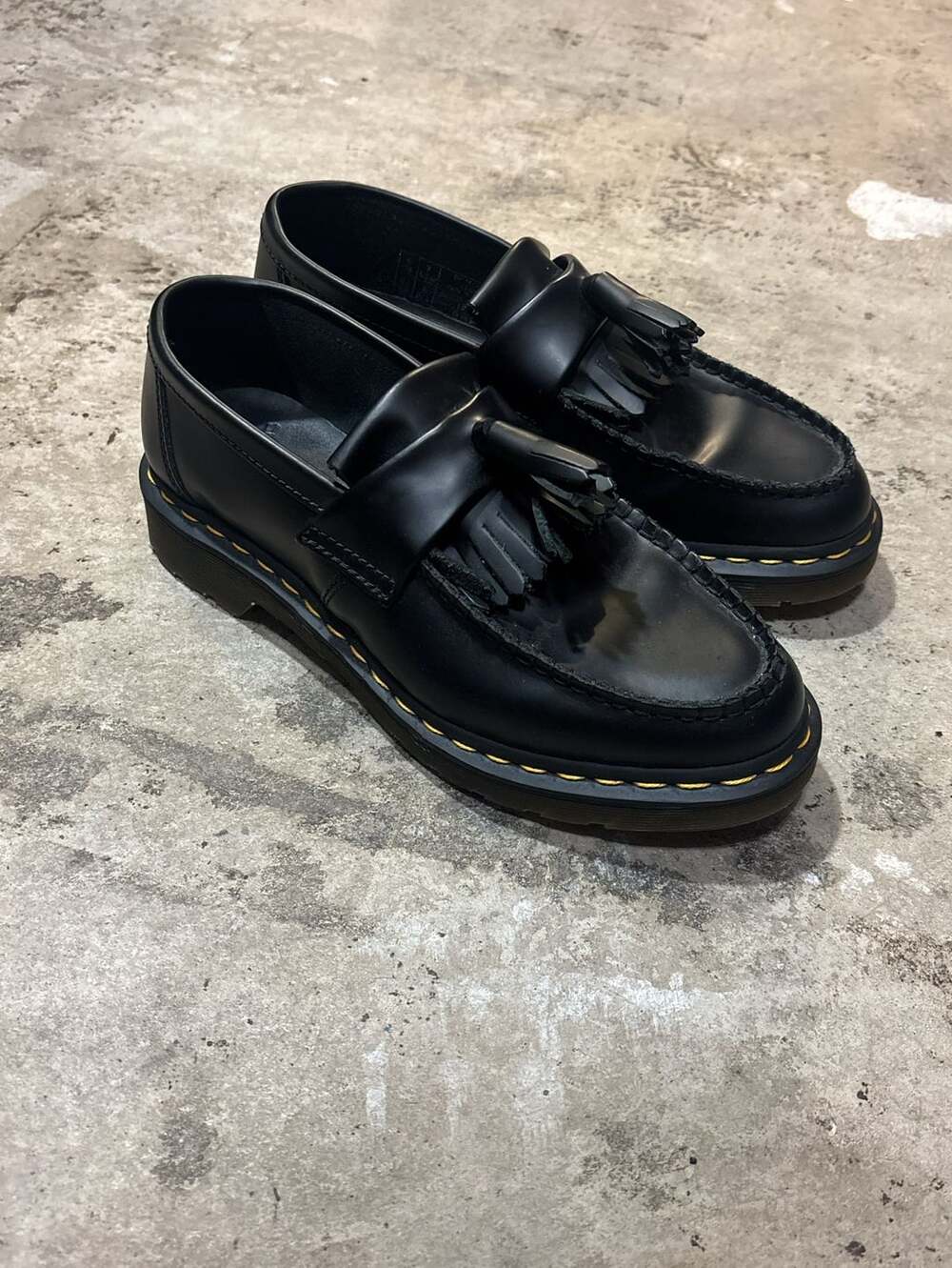 Dr. Martens Adrian Loafer Size 6 Black Leather Tassel Slip On